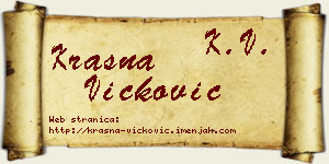 Krasna Vicković vizit kartica